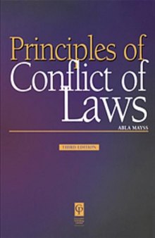 Principles of Conflict of Laws (Principles of Law Series)