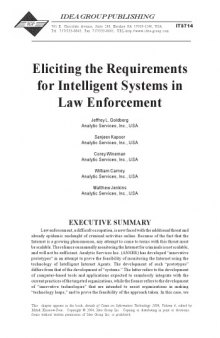 Eliciting the Requirements for Intelligent Systems in Law Enforcement