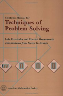 Solutions Manual for Techniques of Problem Solving