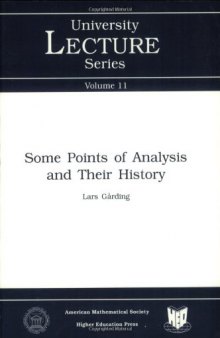 Some points in analysis and their history