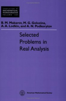 Selected Problems in Real Analysis