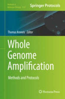 Whole Genome Amplification: Methods and Protocols