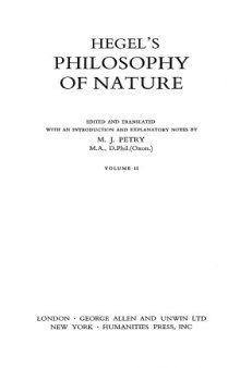 Philosophy of Nature, Vol. 2