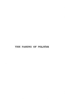 The Passing of Politics