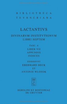 Lactantius Divinarum Institutionum Libri Septem  