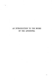 An Introduction to the Books of the Apocrypha 
