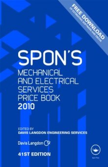 Spon's Mechanical and Electrical Services Price Book 2010 (Spon's Price Books), 41st Edition  