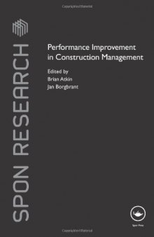 Performance Improvement in Construction Management (Spon Research)  