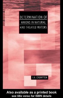 Determination of Anions in Natural and Treated Waters