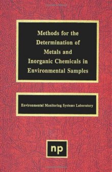 Methods for the Determination of Metals in Environmental Samples