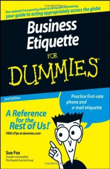 Business Etiquette For Dummies 2nd Edition (For Dummies (Business & Personal Finance))