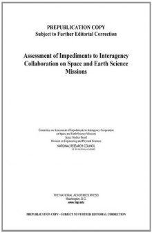 Assessment of Impediments to Interagency Collaboration on Space and Earth Science Missions  