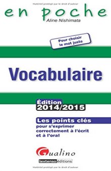 Vocabulaire 2014-2015