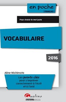 Vocabulaire 2016