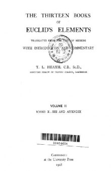 The thirteen books of Euclid's elements