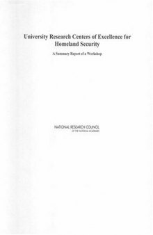 University Research Centers of Excellence for Homeland Security: A Summary Report of a Workshop