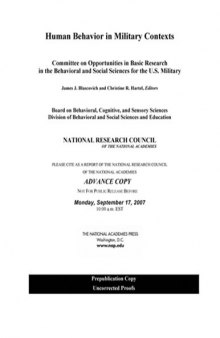 Human Behavior in Military Contexts