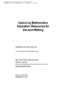 Improving Mathematics Education - Resources for Decision Making