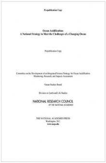 Ocean Acidification: A National Strategy to Meet the Challenges of a Changing Ocean (National Research Council)