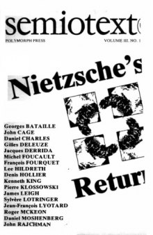 1 Nietzsche's Return