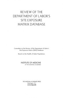 Review of the Department of Labor's Site Exposure Matrix Database