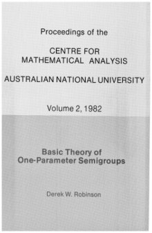 Basic theory of one-parameter semigroups