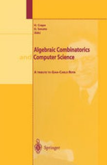 Algebraic Combinatorics and Computer Science: A Tribute to Gian-Carlo Rota