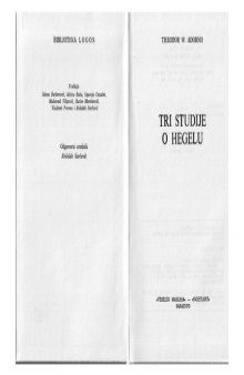 Tri studije o Hegelu  