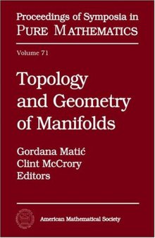 Topology and Geometry of Manifolds: 2001 Georgia International Topology Conference, May 21-June 2, 2001, University of Georgia, Athens, Georgia