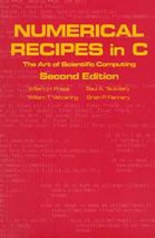 Numerical recipes in C : the art of scientific computing