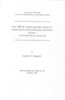 The 1995-96 Yemen-Eritrea Conflict over the Islands of Hanish and Jabal Zuqar: a Geopolitical Analysis  issue 66