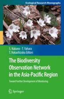 The Biodiversity Observation Network in the Asia-Pacific Region: Toward Further Development of Monitoring
