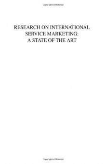 Research on International Service Marketing: A State of the Art 