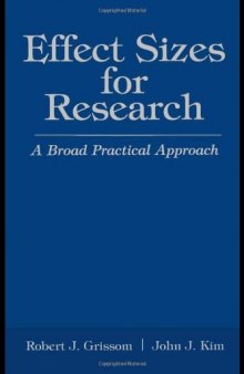 Effect Sizes for Research: A Broad Practical Approach  