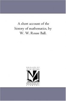 A short account of the history of mathematics