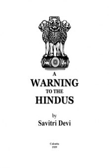 A Warning to the Hindus