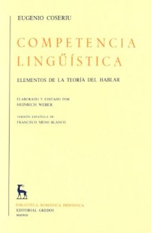 Competencia lingüística: elementos de la teoría del hablar  