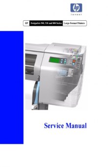 HP DesignJets 500, 510 and 800 Series Large-Format Printers Service Manual