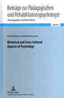 Historical and Cross-Cultural Aspects of Psychology
