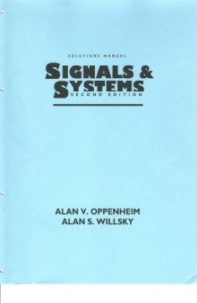 Solutions manual, Signals & systems, 2nd edition