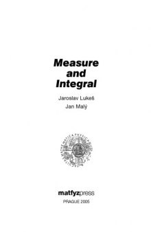 Measure and integral