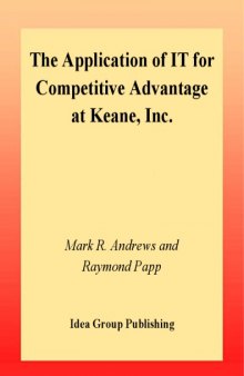 Application of It for Competitive Advantage at Keane, INC