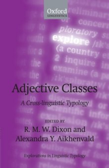 Adjective Classes: A Cross-Linguistic Typology 