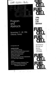 Fuel cells - clean energy for today's world : abstracts