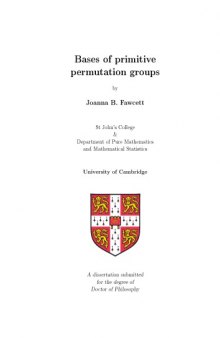 Bases of primitive permutation groups [PhD thesis]