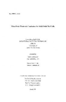 Mixed Ionic Electronic Conductors for Solid Oxide Fuel Cells