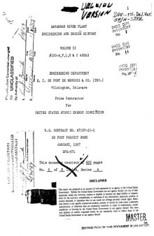 Savannah River Plant - Engineering, Design History Vol II [Declassified]