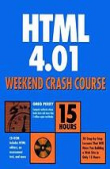 HTML 4.01 weekend crash course