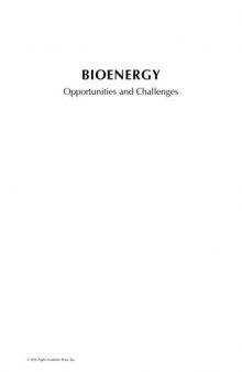 Bioenergy : opportunities and challenges