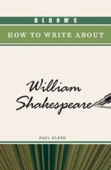 Bloom's How to Write about William Shakespeare  